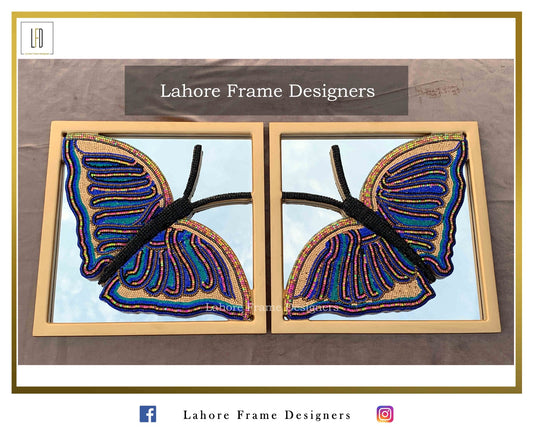 Butterfly | Stone Works Wall Frame | Pair Set | Lahore