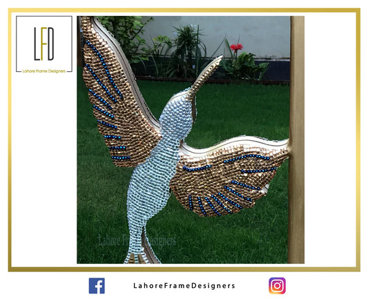 Luxury Stone Studded Jewel Bird Frame Pair Set | Lahore