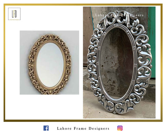 Wall Frame Oval | Mirror Frame | Hand Carved | Lahore